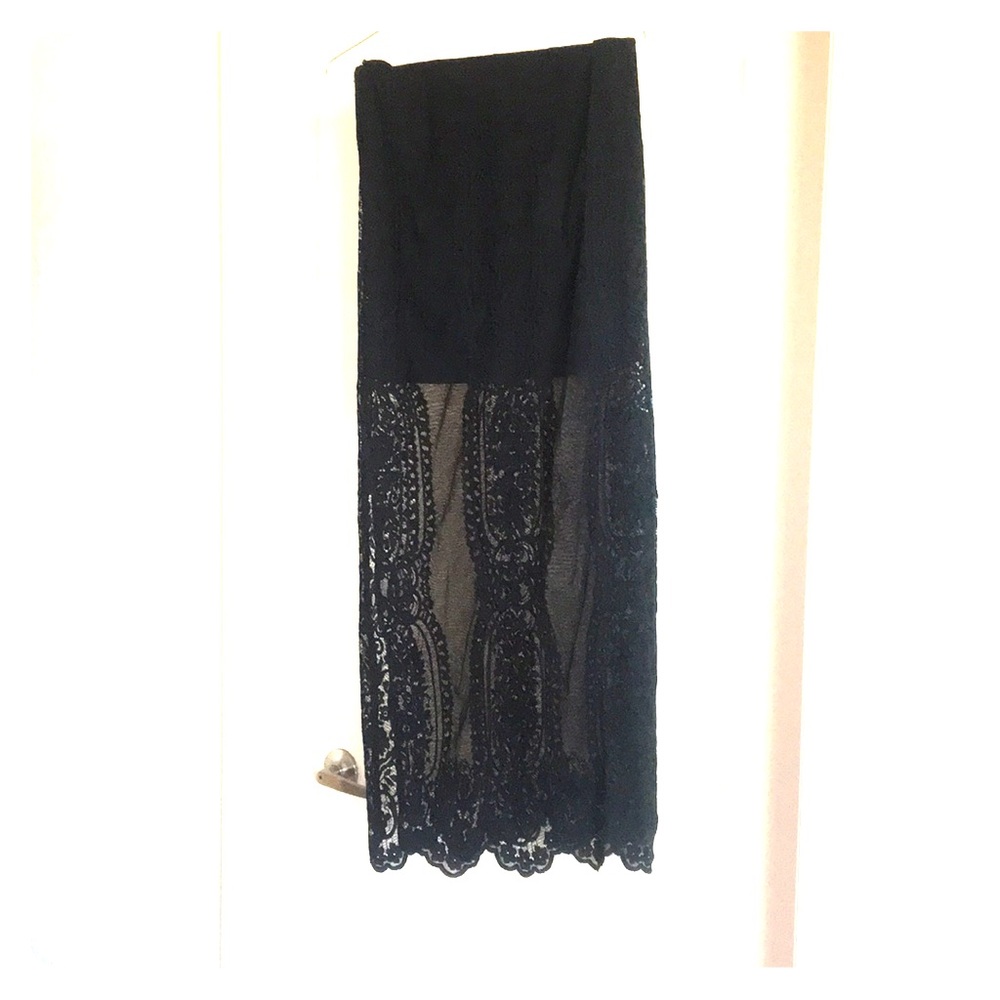 High waisted lace skirt